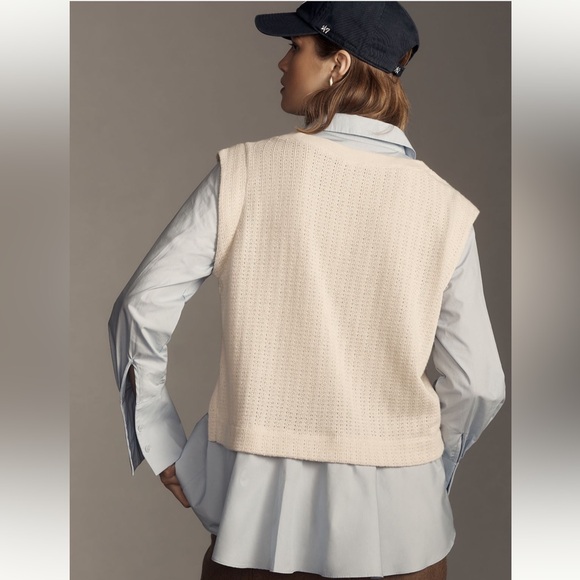 Anthropologie Twofer Sweater Vest - Picture 3 of 6